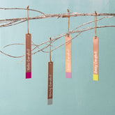 Oakdene Designs Christmas Decorations Personalised Copper Bar Christmas Tree Decoration